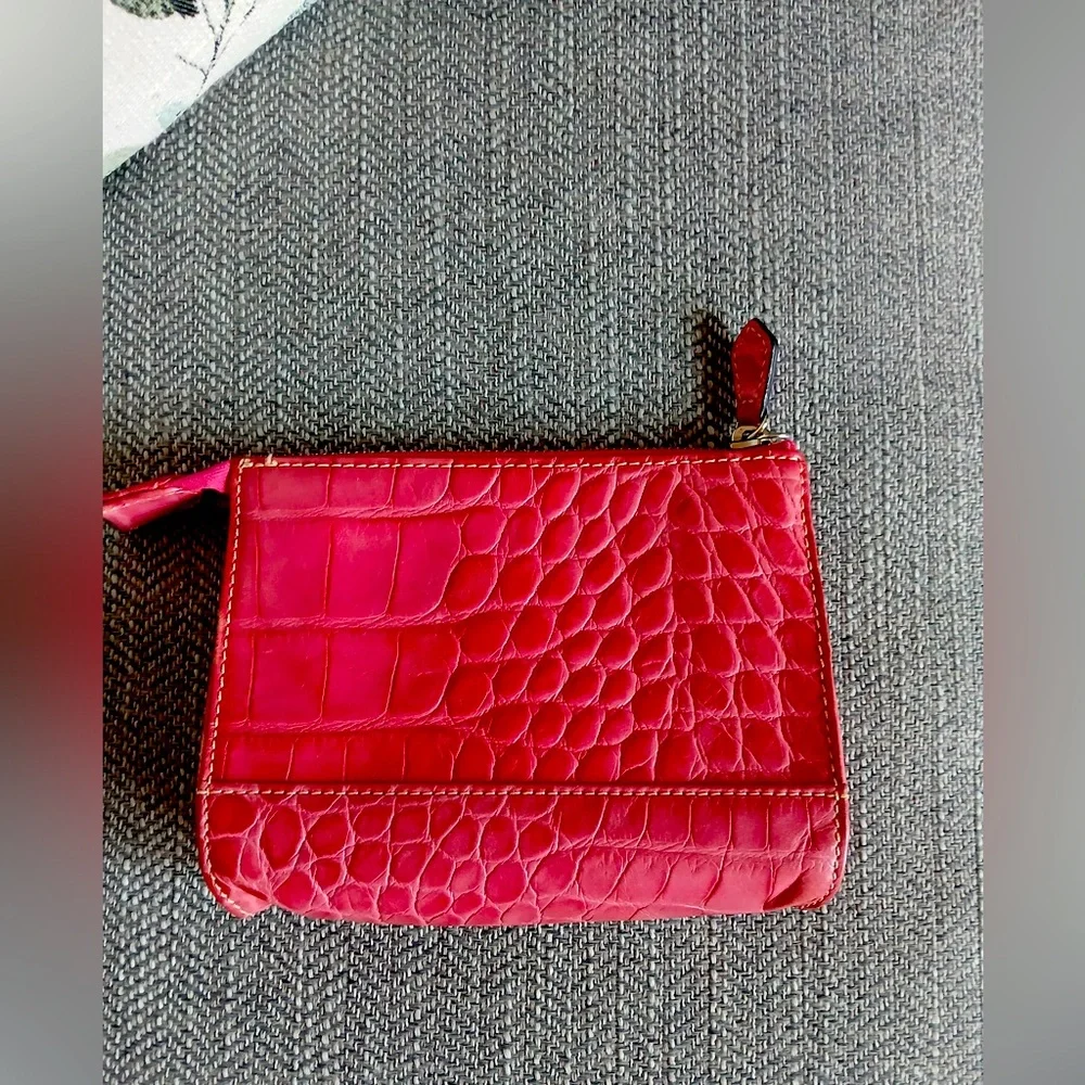 Dooney & Bourke Leather Croco Wristlet - Picture 3 of 7